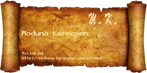 Moduna Kerecsen névjegykártya